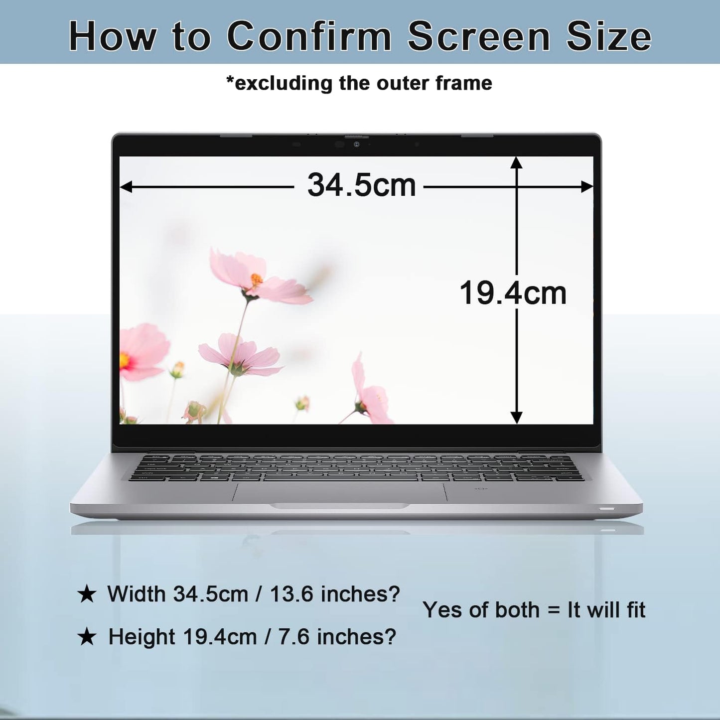 IPROKKO Laptop Privacy Screen 14 Inch 16:9 Aspect, Compatible with HP, Dell, Acer, Asus, Samsung, Lenovo Yoga & More, Removable Anti Blue Light Glare Spy Computer Monitor Filter Security Shield