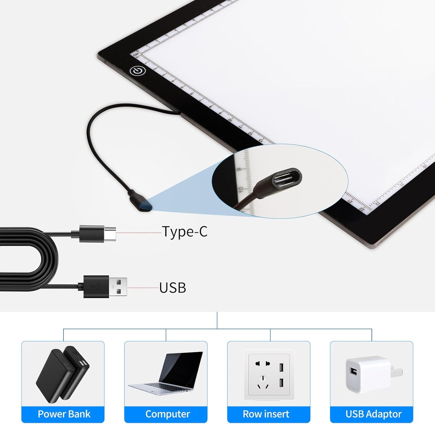 A4 Light Board for Diamond Painting - Tracing Light Box with Stand, Stepless Dimmable 3 Levels Brightness Light Pad, Ultra-Thin LED Light Pad for Weeding Vinyl, Drawing, Diamond Painting