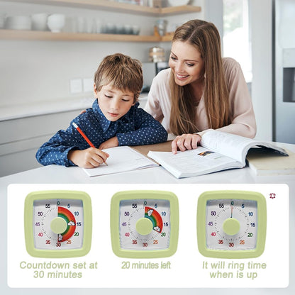 Visual Timer for Kids & Adults, 60 Minute Rainbow Countdown Timer, Time Management Tool for Classroom, Home, Kitchen, Office, School