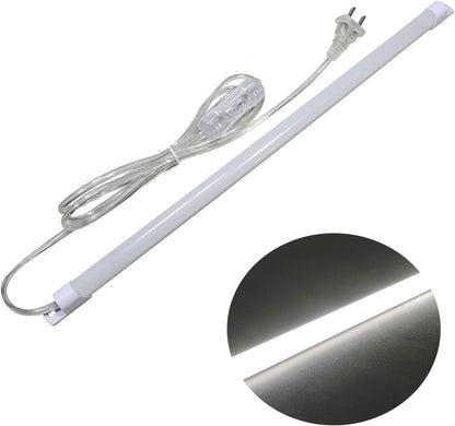STBTECH 110V LED Under Cabinet Lighting,17inch LED Strip Light Bar with 6ft Power Cord,Magnetic Installation,Super Slim Counter Light,Reading Desk Lamp for Kitchen/Work Table.(White 6000K)