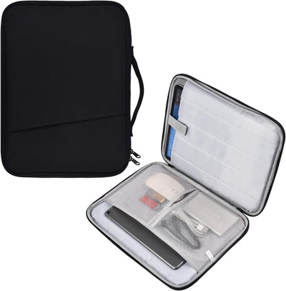 12-12.9 Inch Tablet Sleeve Bag for 12.4" Samsung Galaxy Tab S10+ S9+ Plus/S8+/S7+ Plus/S7 FE,13" iPad Air M4 M3 M2/iPad Pro M5 M4/Pro 12.9"/Microsoft Surface Go 2 12.4"/Pro 11 10 Carrying Case-Black