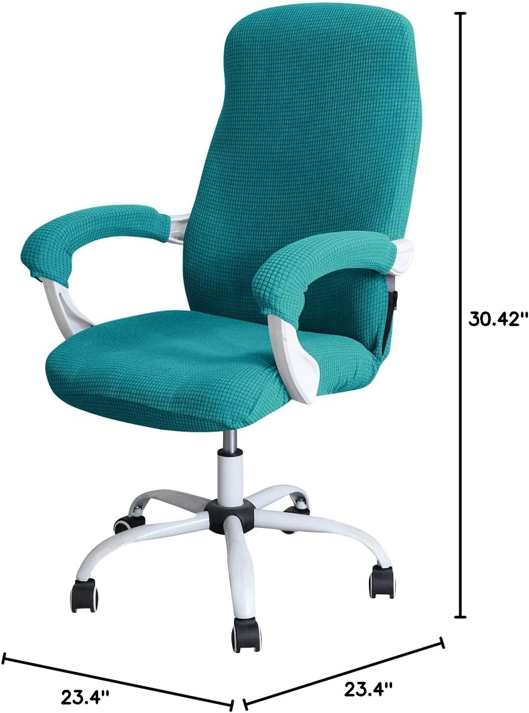 FORCHEER Office Chair Armrest Covers 12-15 Inch Velvet Elastic Black Arm Rest Covers for Desk Computer Chairs Washable