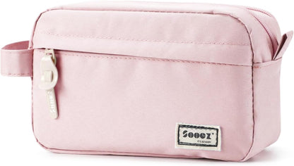 Sooez Original High Capacity Pencil Case, Big Pencil Bag Pouch Box Organizer Pen Case, Aesthetic Supply for Girls Adults, Portable Journaling Supplies with Easy Grip Handle & Loop, Mint Green
