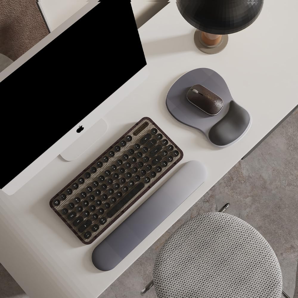 ErgoComfort Gel Wrist Rest Mouse Pad-Ergonomic Office Mousepad with Wrist Support-Non-Slip, Design Desk Accessories Mat for Home&Game Decor (06Mocha Sand)