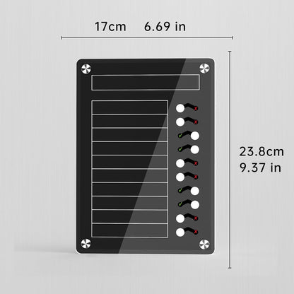 NiHome Acrylic Magnetic to Do List Planning Board with Sliders & Desktop Stand, Chore Chart for Kids & Adults, Checklist Routine Chart Task Board for Fridge & Desk, for Magnetic Metal Surfaces Only