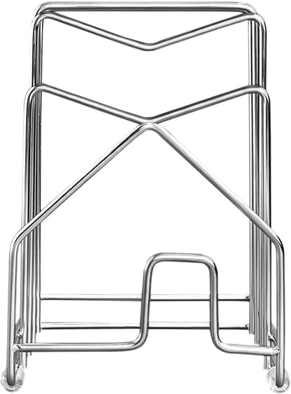 SUNFICON Cutting Board Rack Chopping Board Organizer Stand Holder Kitchen Countertop Pots Pan Lids Rack Organizer Flat Steel 4.92 x 5.7 x 8.47 in. Black