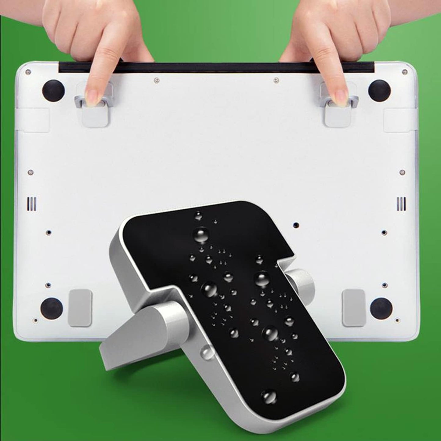 Notebook Stand, Computer Keyboard Bracket Mini Portable Heightened Cooling Stand (Silver)