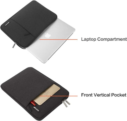 MOSISO Laptop Case 15 inch, 15 inch Laptop Sleeve Compatible with MacBook Air M5 A3448 M4 A3241 M3 A3114 M2 A2941 2026-2023, Dell XPS, Polyester Vertical Computer Sleeve Bag with Pocket, Black - Colors A