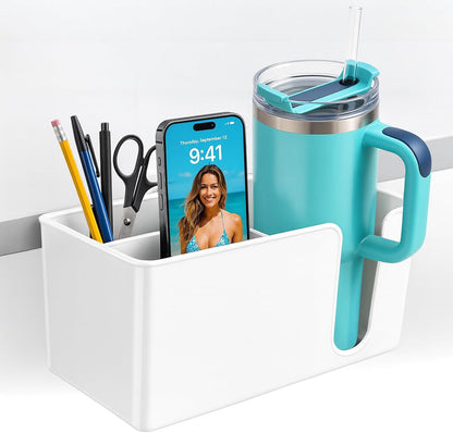 Deeper Desk Cup Holder, OOKUU Anti-Spill Cup Holder for Desk or Table, Sturdy and Durable, Easy to Install, Enough to Hold Coffee Cups, Water Bottles, Gaming PC Office Accessories, Black