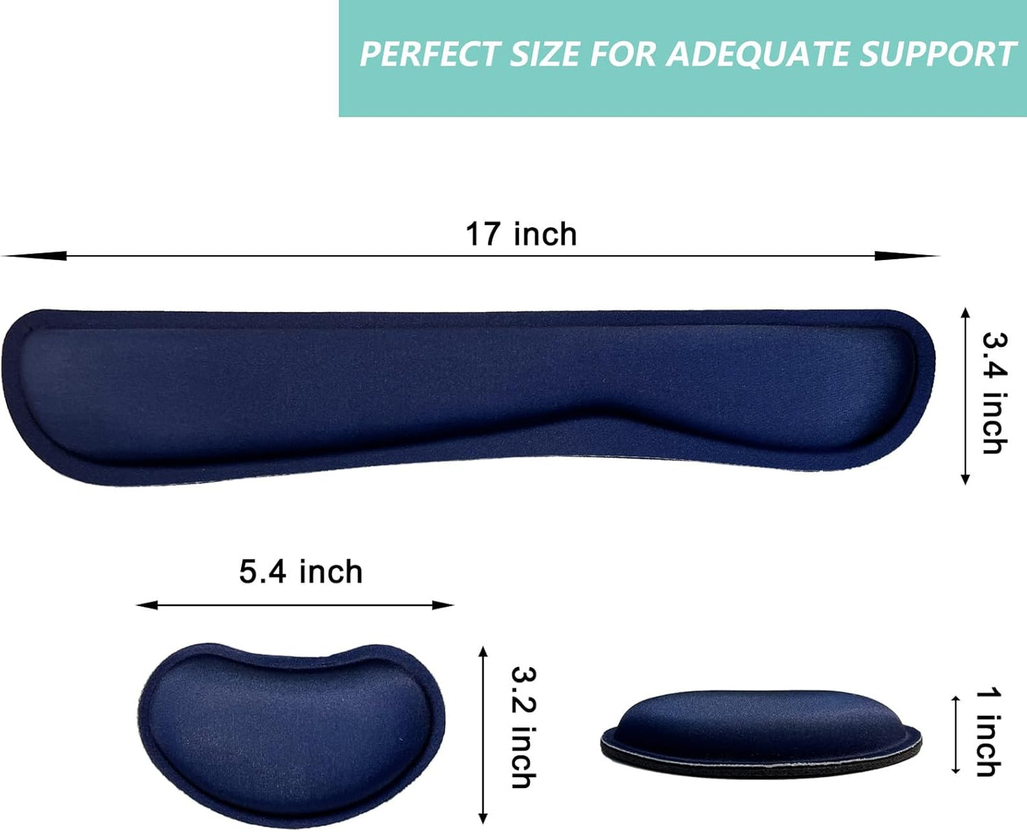 Keyboard Wrist Rest Mouse Wrist Support Set, Memory Foam Wrist Rest Pad for Computer Laptop Keyboard Mouse, Ergonomic Wrist Cushion Support for Typing Pain Relief, Gaming Home Office, Flowers Grass