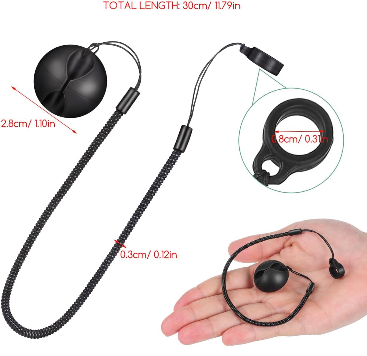 Angoily 2pcs Retractable Pen Leash for Touch Pens, Elastic Tether Lanyard with Silicone Holder for Clipboards and Tablets, Anti-Lost Stretchy Rope for Desk and Drawing for Tablets Clipboards Desk