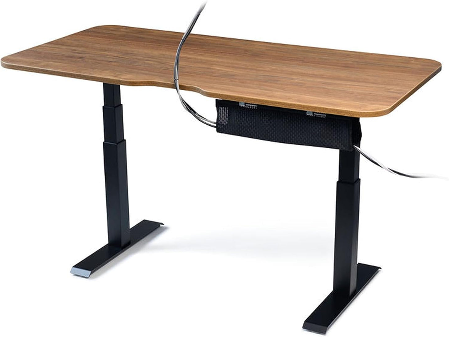 PERFECT POSTURE Mesh Cable Organizer – Under Desk Cable Management with Adjustable Straps, Flexible Mesh, Easy-Access Design, & Standing Desk Compatible – 37.4” (Gray)