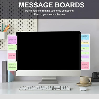 Office Desk Accessories 2pcs Multifunction Computer Monitor Memo Board - Transparent Computer Side Panel Memo Creative Monitor Side Panel Suitable for Office Home Desktop