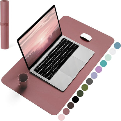 YSAGi Non-Slip Leather Desk Pad, Waterproof Laptop Computer Desk Keyboard Mat, Table Protector Blotter Mat, Large Mouse Pad for Office/Work/Home/Decor(Black, 31.5" x 15.7")