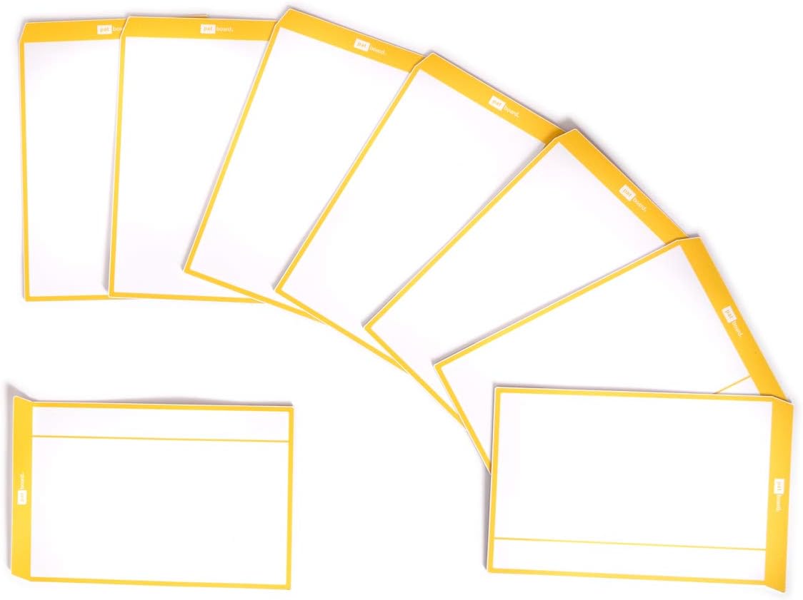 PATboard Scrum Board and Kanban Board - Magnetic Task Cards - L (Large) - Set of 8 - Grey
