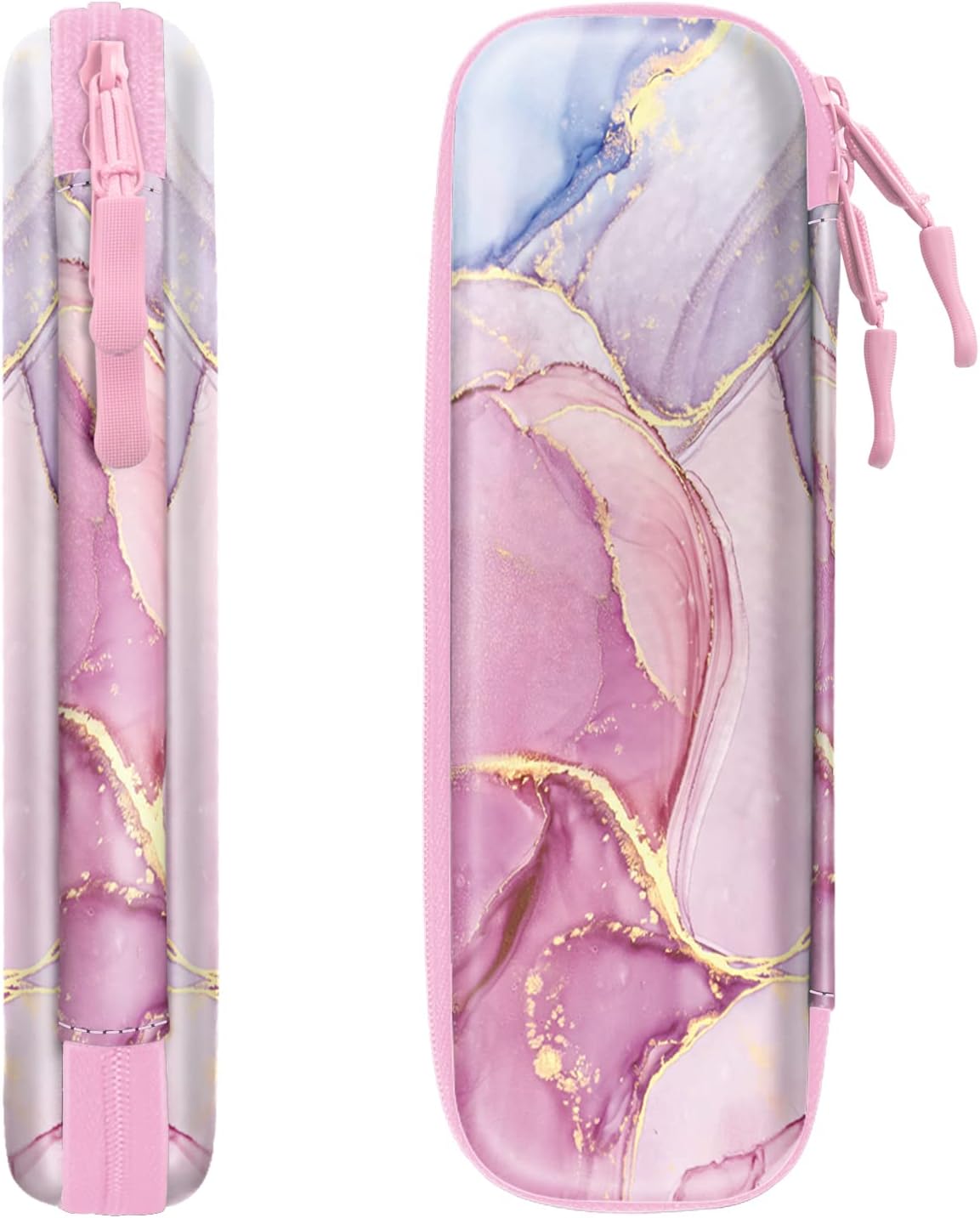 Fintie Holder Case for Apple Pencil Pro, Apple Pencil (USB-C / 1st / 2nd Generation), PU Leather Carrying Bag Sleeve Compatible with Pen, USB Cable, Samsung Stylus, Lilac Marble