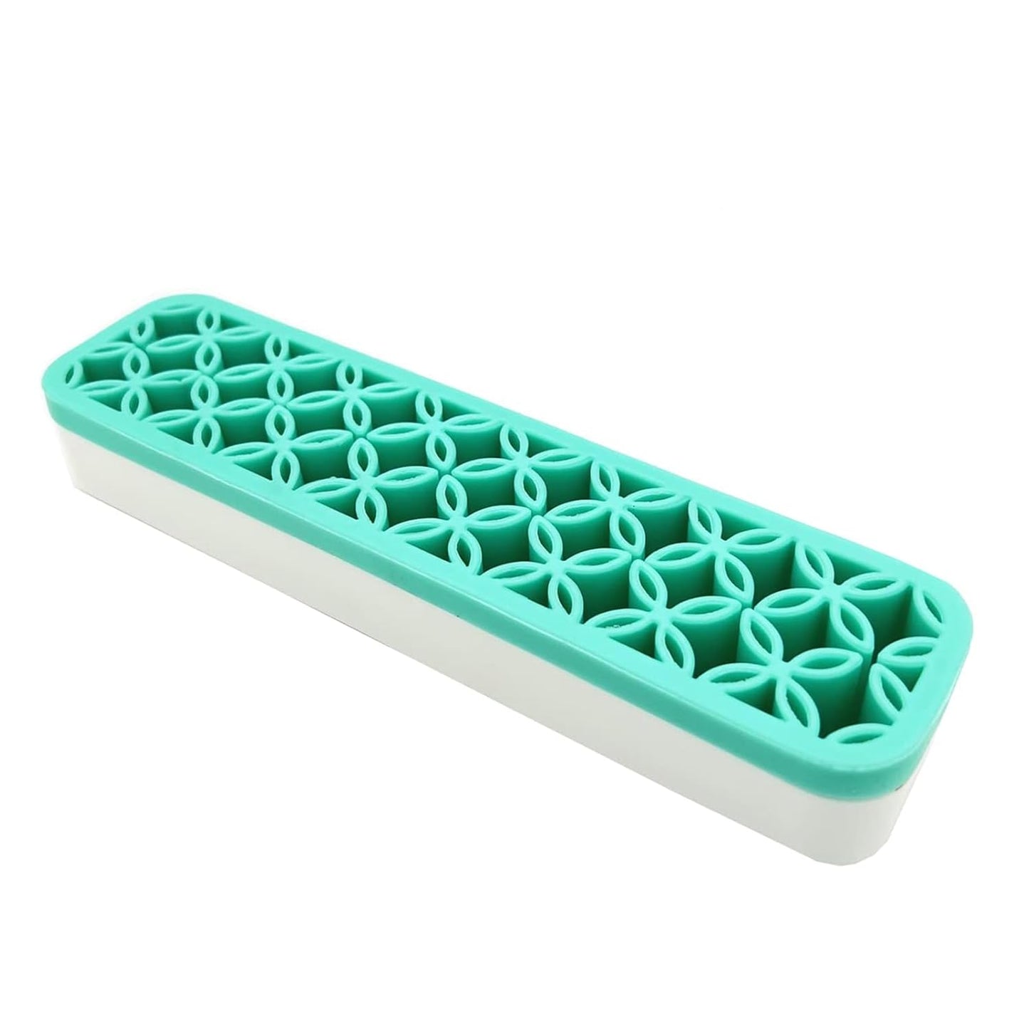TANG SONG 2 PCS Rectangle Silicone Make up Brush Holder Cosmetic Storage Box Desktop Organizers (Black)