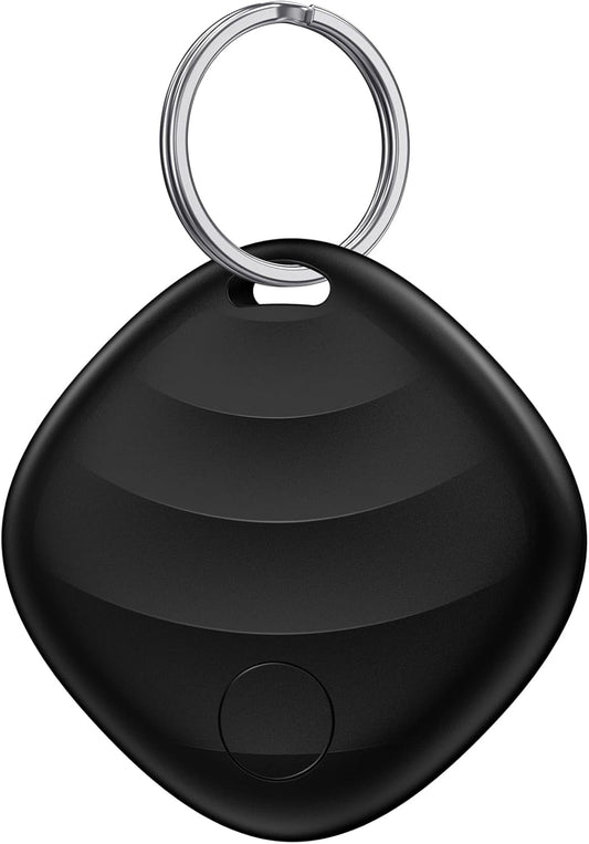 Key Finder, Bluetooth Tracker Locator Pairs with Apple Find My (iOS only), Item Finder for Keys,Wallet,Pets,Bag,Backpack and Suitcase, 400ft Range Smart Tracker Tags, Compatible with iOS, Black 1Pack