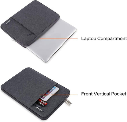 MOSISO Laptop Case 13.3 inch, 13-13.3 inch Laptop Sleeve Compatible with MacBook Air/Pro 13/Pro 14 M5 M4 M3 M2 M1, HP Dell ASUS Lenovo,Polyester Vertical Computer Sleeve Bag with Pocket, Antique Green - Colors A