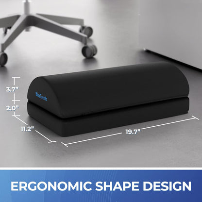 BlissTrends Foot Rest for Under Desk at Work-Versatile Foot Stool with Washable Cover-Comfortable Footrest with 2 Adjustable Heights for Car,Home and Office to Relieve Back,Lumbar,Knee Pain-Black