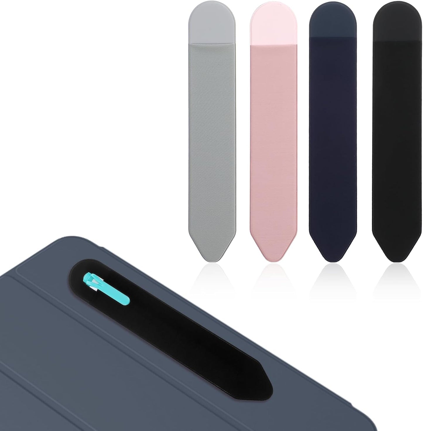4PCS Universal Stylus Holder, Self-Adhesive Stylus Pen Case, Elastic Tablet Pen Holder for Various Types of Styluses