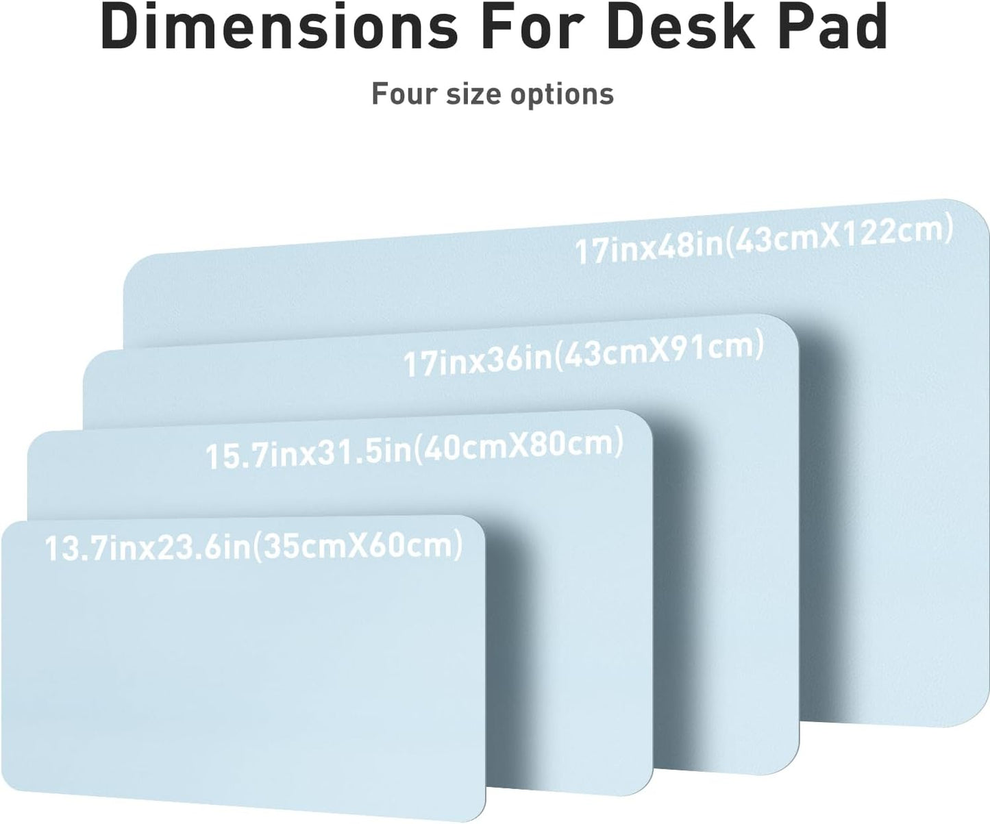 Aothia Non-Slip PU Leather Waterproof Laptop Desk Pad Protector, Blotter Mat, Writing and Mouse Pad for Office & Home, Beige, 23.6" x 13.7" - Colors B