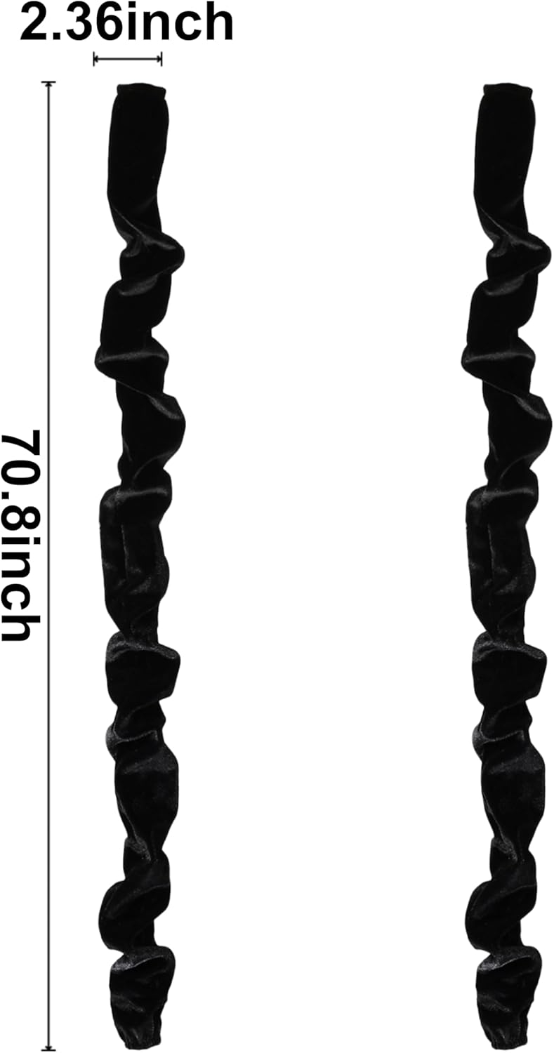 Chandelier Fabric Cord Cover 1 Pack White Chain Cover 70.8 inches Brushed Polyester Fabric Chain Sleeve for Chandelier Cord Hider Cable Management (None Touch Fasteners)