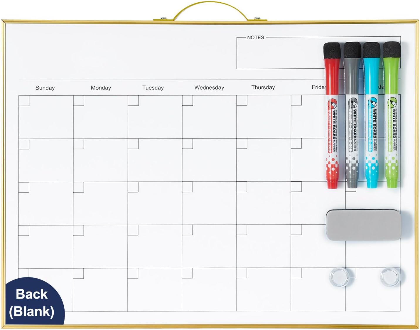 TSJ OFFICE Small Whiteboard Cork-Board - 16" X 12" Portable Aluminum Black Framed Magnetic Dry Erase Board, Small Bulletin Cork Board with Holder for Office, Home and School