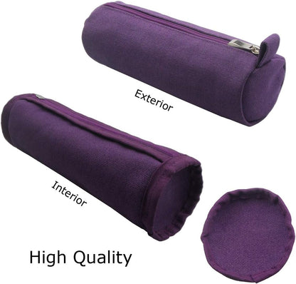 Heavy Canvas Stationery Portable Compact Simple Zipper Pencil Case and Durable Small Medicine Bag 1 Pack Khaki