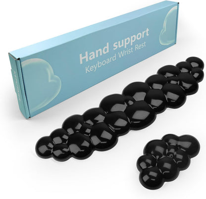 Gel Cloud Keyboard and Mouse Wrist Rest, Cute Wrist Support and Arm Support Keyboard Rest for Keyboard and Mouse Typing Pain Relief，Suitable for Office/Computer/Laptop/Gaming（White）