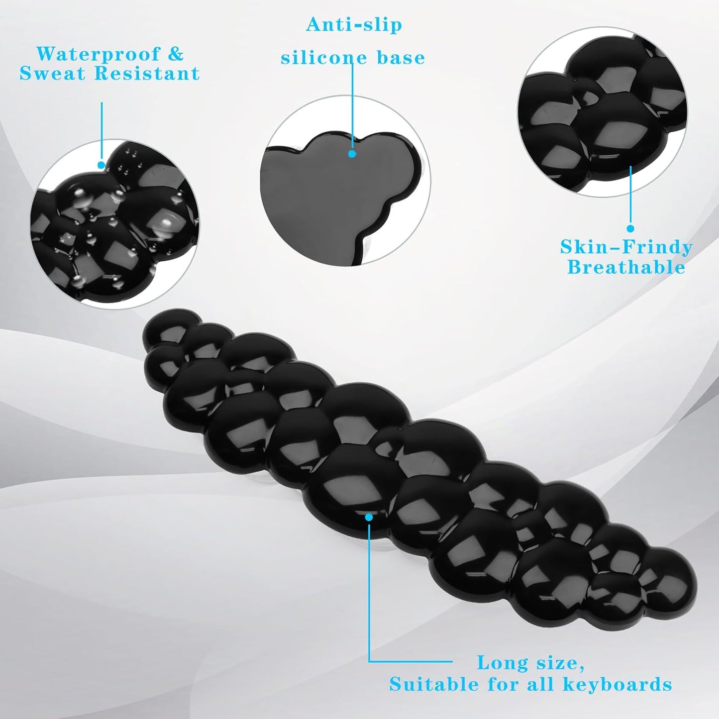 Gel Cloud Keyboard and Mouse Wrist Rest, Cute Wrist Support and Arm Support Keyboard Rest for Keyboard and Mouse Typing Pain Relief，Suitable for Office/Computer/Laptop/Gaming（White）