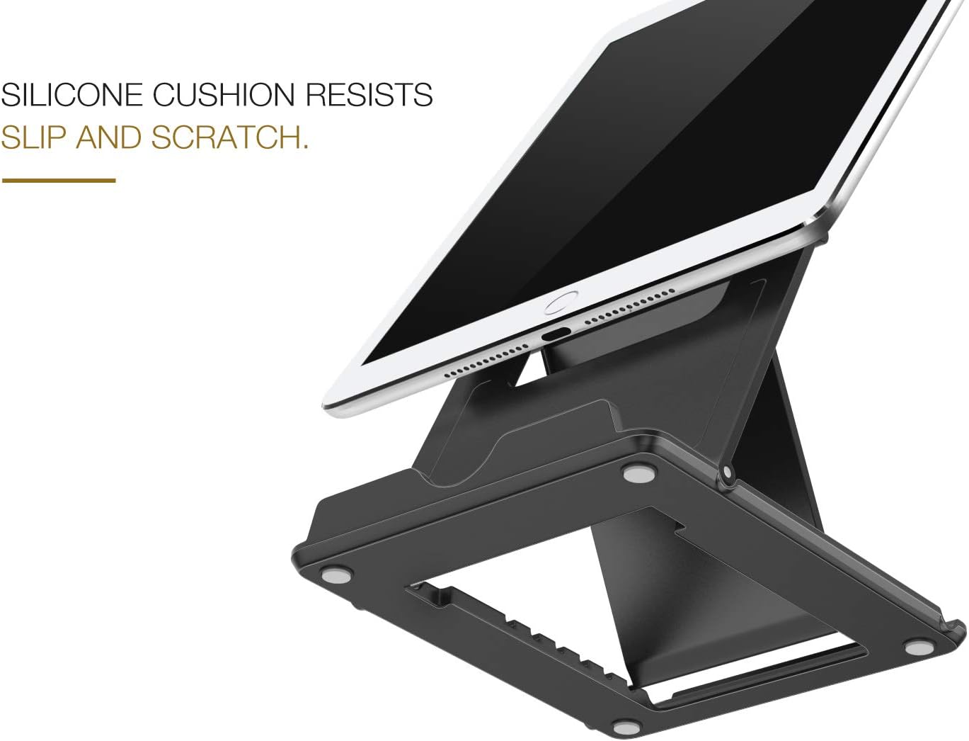 MoKo Phone/Tablet Stand, Foldable Tablet Holder Compatible with iPhone 17/17 Air/17 Pro/17 Pro Max, iPhone 16/Pro/Pro Max/Plus, iPhone 15/Pro/Pro Max/Plus, iPhone 14/Pro/Pro Max/Plus, Black