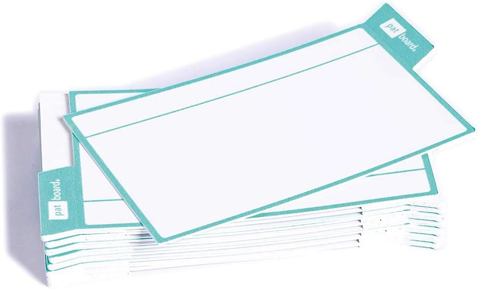 PATboard Scrum Board and Kanban Board - 16 Task Cards Medium - with nanocups® for Glass - Blue