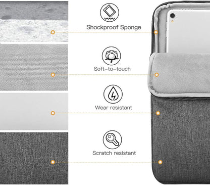 TiMOVO 9-11" Tablet Sleeve Bag for iPad 11-inch A16 2025, iPad 10.9"/10.2"| Air 11 Inch/5th/4th Gen. 10.9", Galaxy Tab A9+/A11Plus 11", Protective Bag Fit Smart Keyboard, Dusty Blue