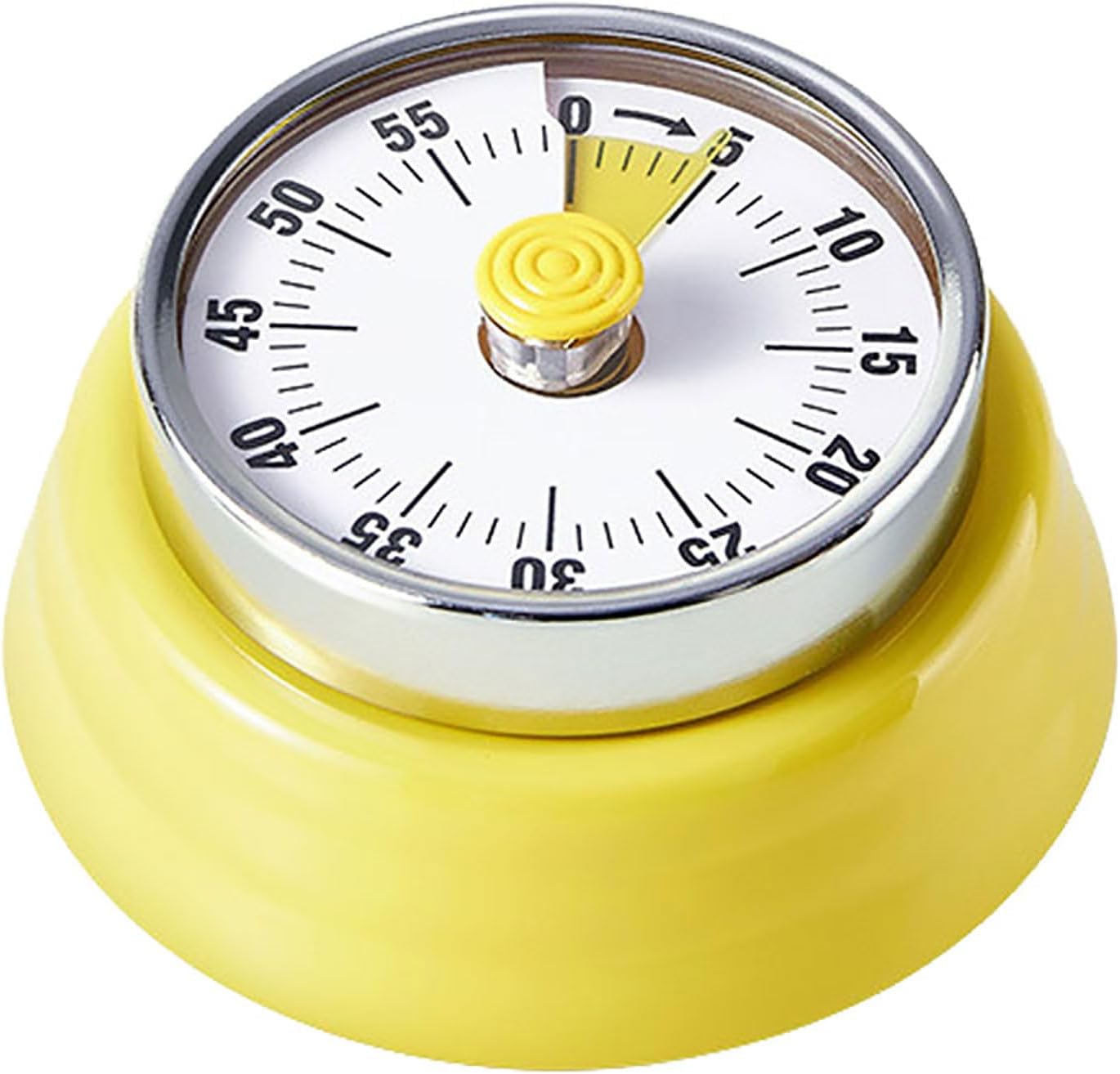 Elegant Stainless Steel Vintage Kitchen Timer with Magnetic Attachment - 60-Minute Countdown & Audible Alarm, Perfect for Cooking, Office Tasks, and Study Sessions (01-red)