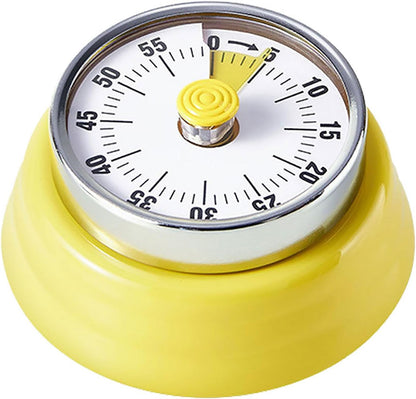 Elegant Stainless Steel Vintage Kitchen Timer with Magnetic Attachment - 60-Minute Countdown & Audible Alarm, Perfect for Cooking, Office Tasks, and Study Sessions (01-red)