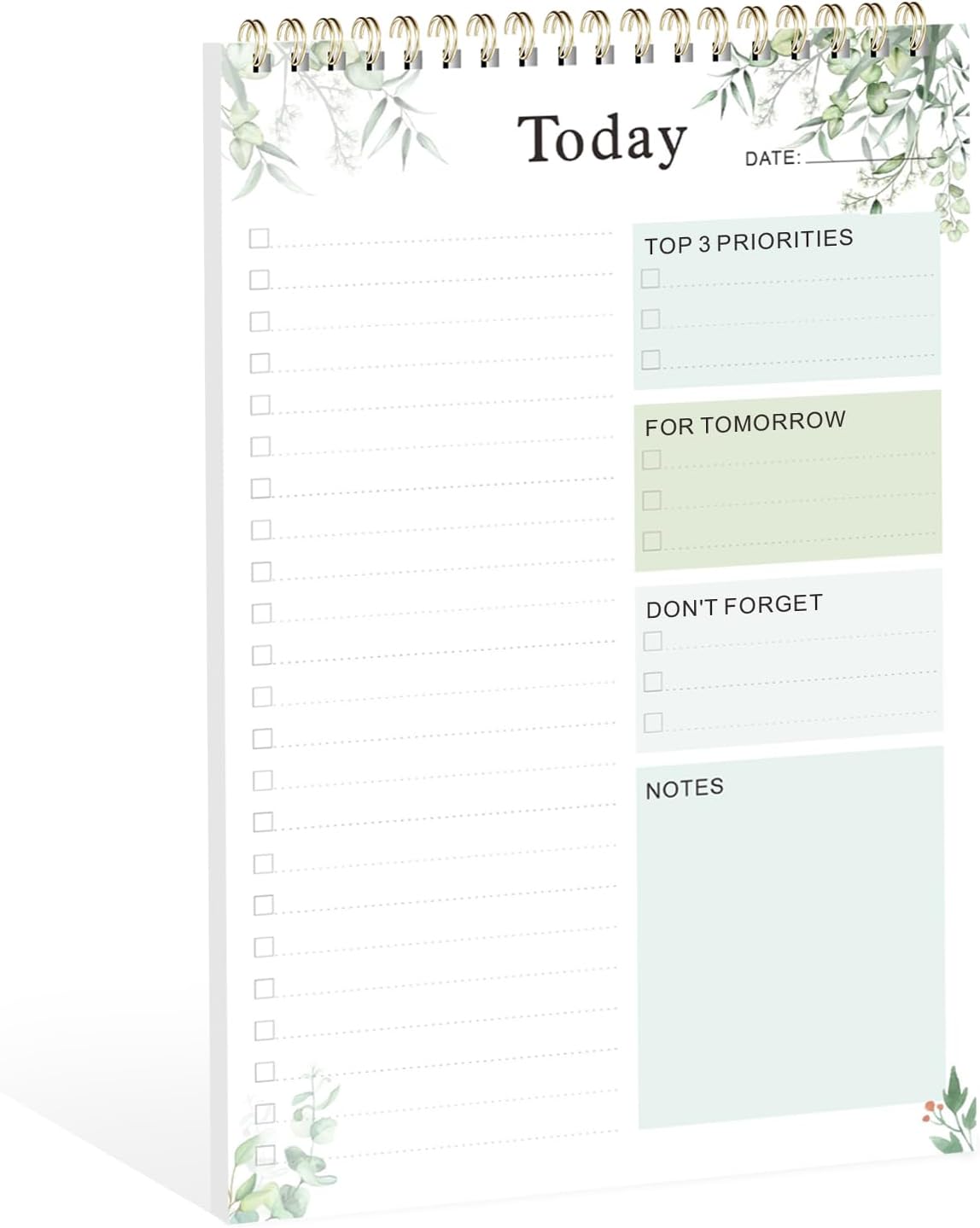 Weekly To Do List Notepad, Undated Planner with 52 Sheets (8.5''x11''), Desk Weekly Planner for Women & Man, Home School & Work