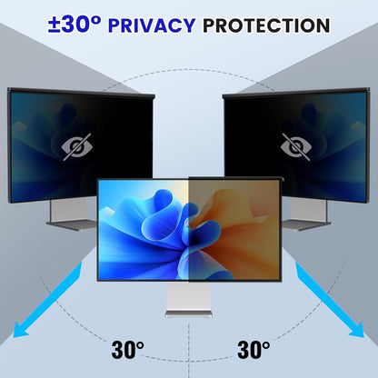 Hanging 27 Inch Computer Privacy Screen Filter, Hanging Computer Screen Privacy Cover, Compatible with, 27 Inch 16:9 Widescreen Monitors, Protect Eyes from Glare and Blue Light