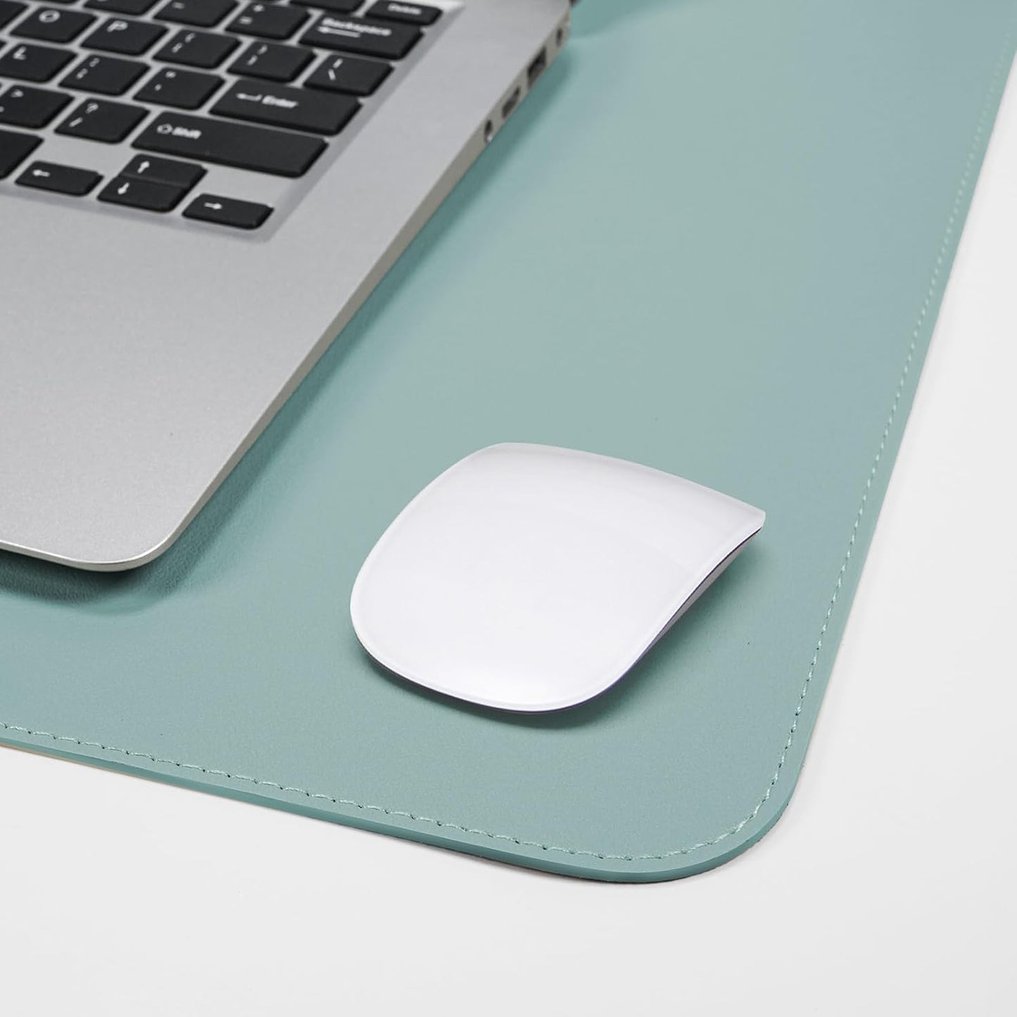 AFIING Large Desk Mat 47" x 17", Dual-Sided Natural Cork & PU Leather Desk Pad, Non-Slip Waterproof Mouse Pad for Office, Home & Gaming, Black