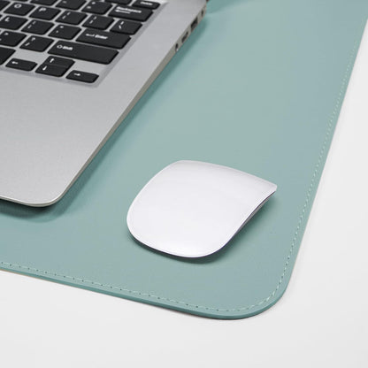 AFIING Large Desk Mat 47" x 17", Dual-Sided Natural Cork & PU Leather Desk Pad, Non-Slip Waterproof Mouse Pad for Office, Home & Gaming, Black