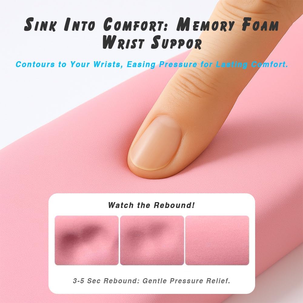ErgoComfort Gel Wrist Rest Mouse Pad-Ergonomic Office Mousepad with Wrist Support-Non-Slip, Design Desk Accessories Mat for Home&Game Decor (06Mocha Sand)