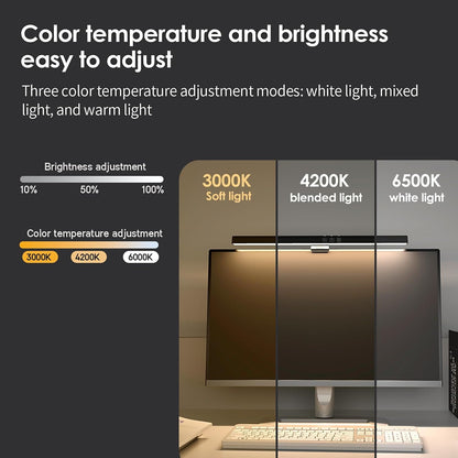 BY-J PC Screen Lamp with Remote Control, Adjustable Screen Light Automatic Dimming, LED USB Computer Lamp 17 in Monitor Light Bar Lighting for Office Gaming