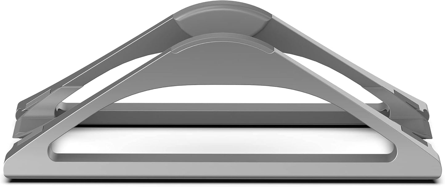 HumanCentric Vertical Laptop Stand for Desks in Matte Black, Upright Adjustable Holder to Dock Apple MacBook Stand, and Other Laptops to Organize Work & Home Office, Automatic Grip