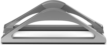 HumanCentric Vertical Laptop Stand for Desks in Matte Black, Upright Adjustable Holder to Dock Apple MacBook Stand, and Other Laptops to Organize Work & Home Office, Automatic Grip