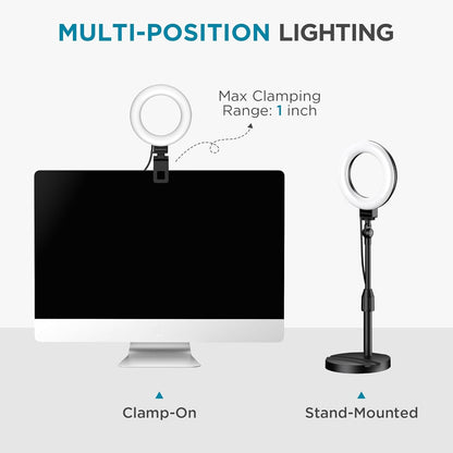 InnoGear Video Conference Light, On-Camera Video Lights for Monitor Desk LED Streaming Lighting with Remote and Touch Control Selfie Zoom Lighting for Computer Webcam Laptop Podcast, Recording