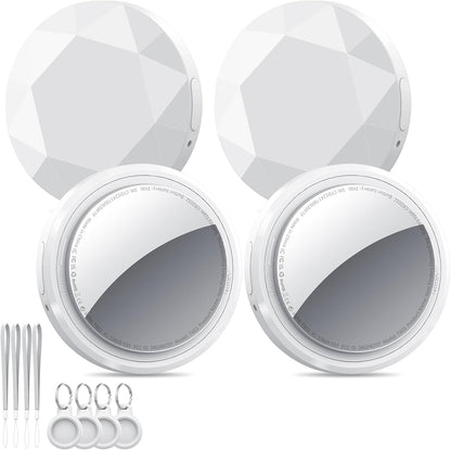 New Tracker Tag-1 Pack (Black), QCOQ Bluetooth 5.3 Tracker Tag Work with Apple Find My (iOS Only), Smart Tag with Protective Case/Keychain/Lanyard, Item Finder for Key/Wallet/Bag, Replaceable Battery