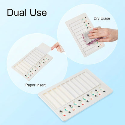 Dry Erase Chore Chart, Standable Whiteboard Checklist Board, ADHD Tools for Kids to Do List Checklist Task Board, Reusable My Chores Checklists Task Boards for Refrigerator, Wall, Desk with 30 Sliders