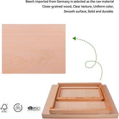 Tabletop Easel A3 Painting Easel with Smooth Surface, Adjustable Angle Art Easel for Artists, Children, Beginners & Student