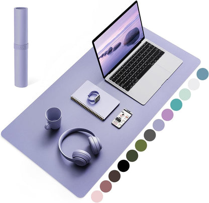 YSAGi Non-Slip Leather Desk Pad, Waterproof Laptop Computer Desk Keyboard Mat, Table Protector Blotter Mat, Large Mouse Pad for Office/Work/Home/Decor(Black, 31.5" x 15.7")