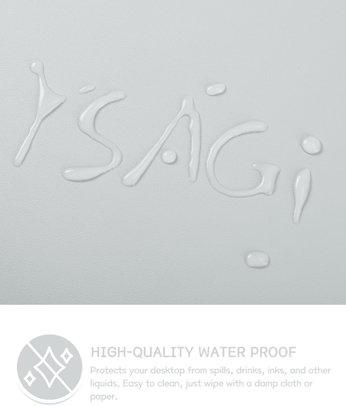 YSAGi Non-Slip Leather Desk Pad, Waterproof Laptop Computer Desk Keyboard Mat, Table Protector Blotter Mat, Large Mouse Pad for Office/Work/Home/Decor(Black, 31.5" x 15.7")